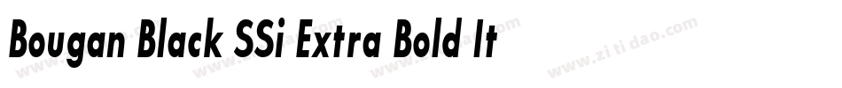 Bougan Black SSi Extra Bold Italic字体转换